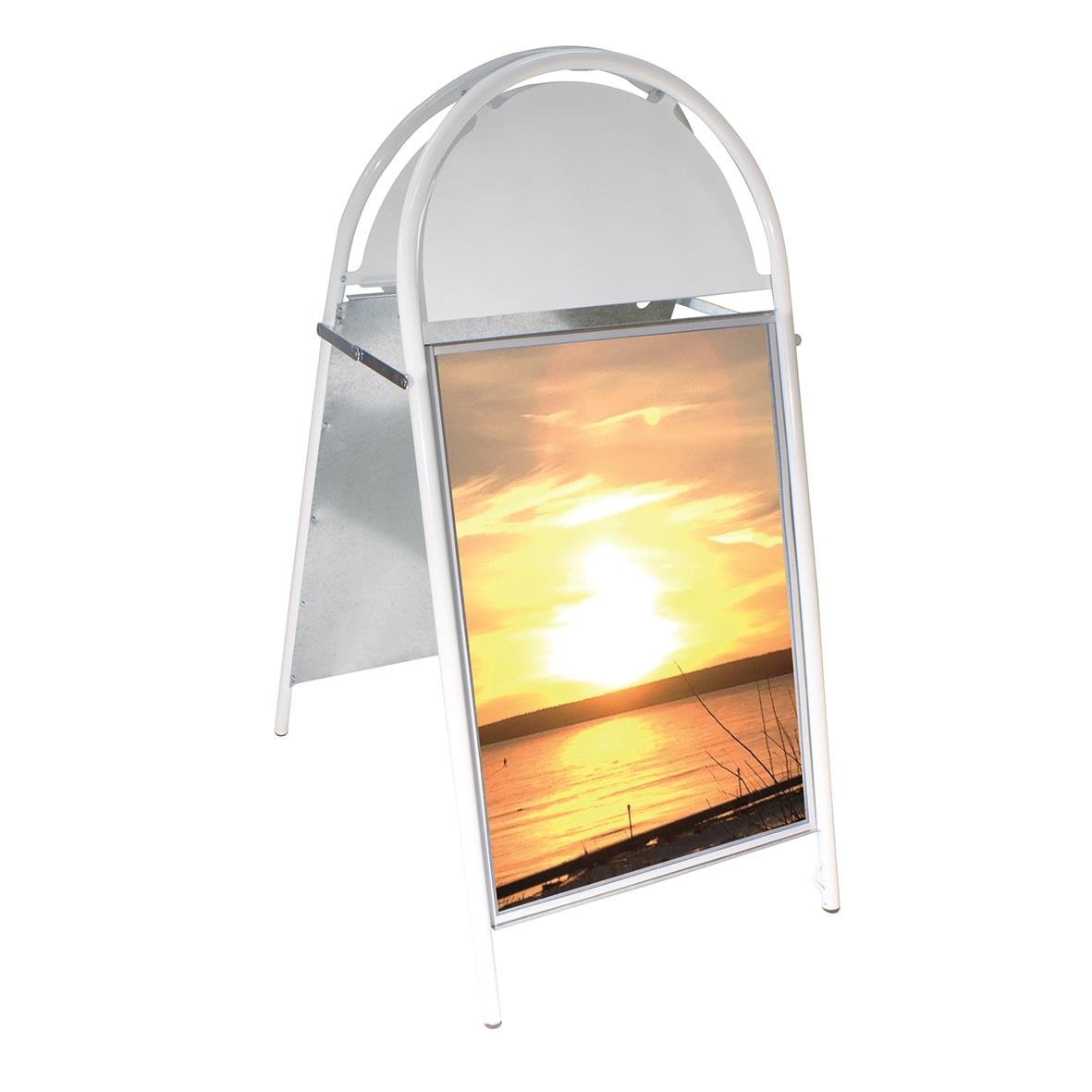 Gatuställ Gotic Silver 50x70cm med bild av solnedgång över vatten