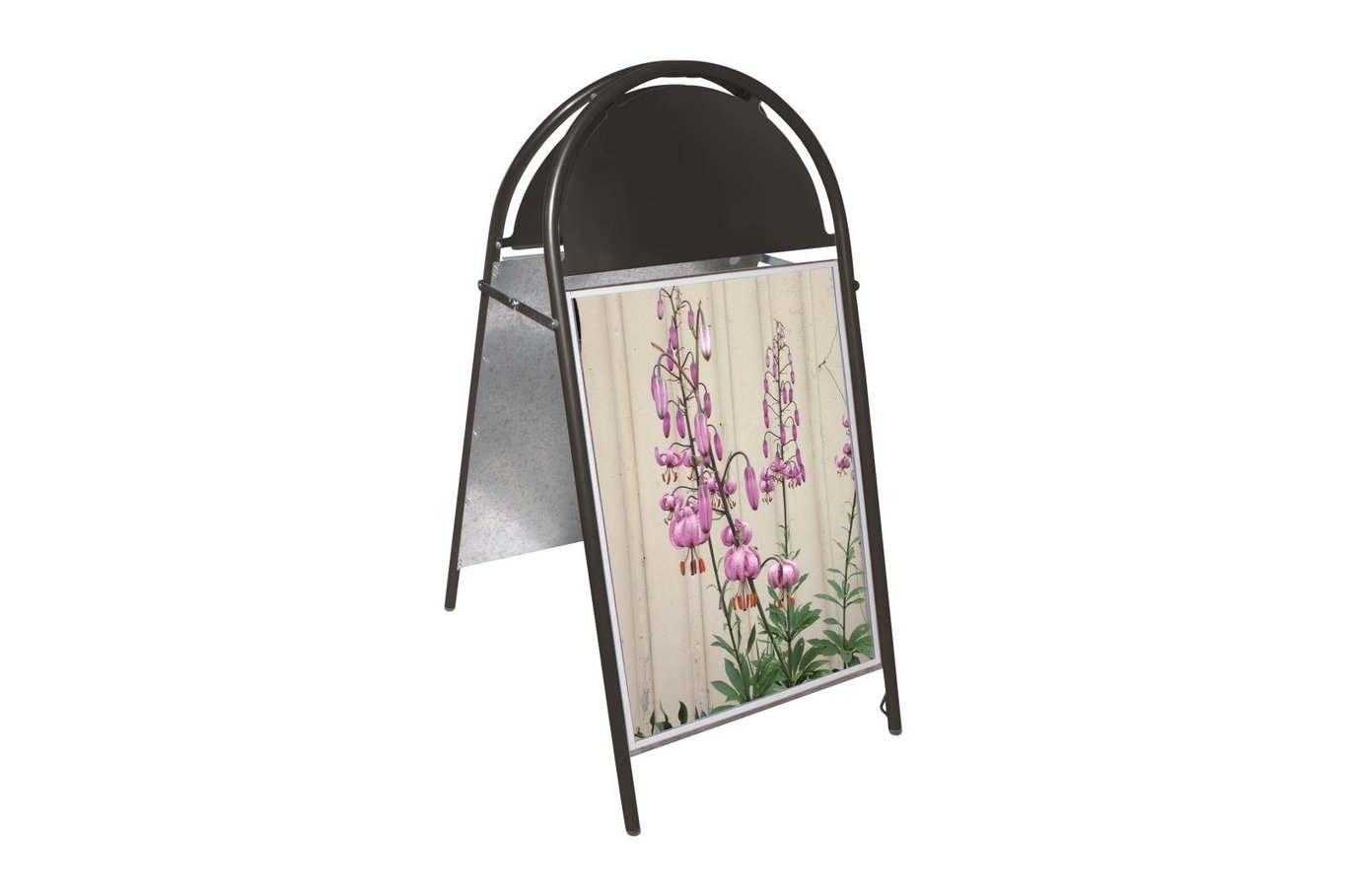 Gatuställning Gotic svart 50x70cm med blomsterdesign