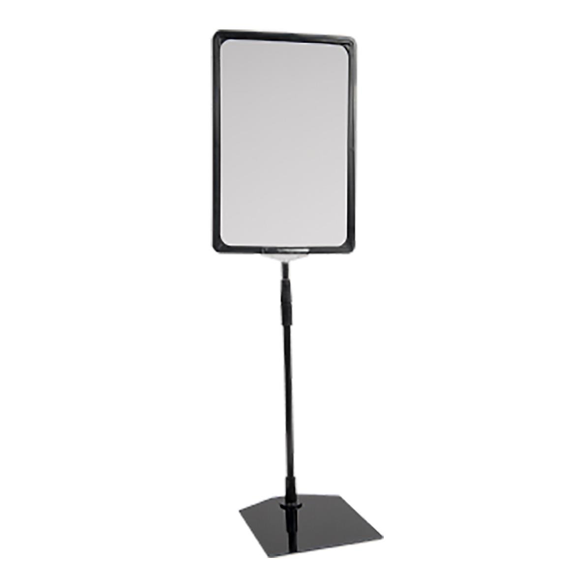 Svart plastram med teleskopstativ och fot, A4-storlek