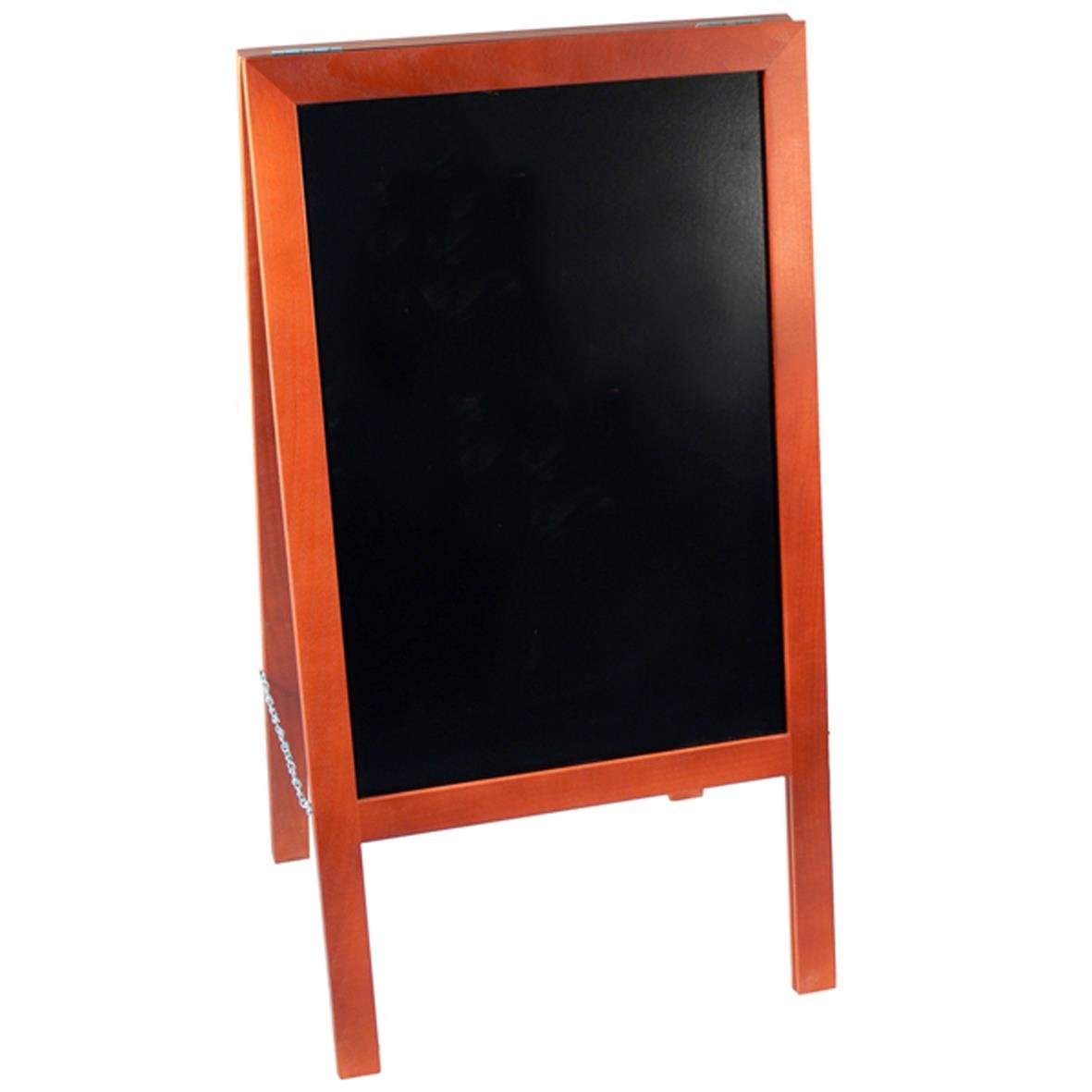 Röd griffelställ A-bock med svart skrivyta, storlek 50 x 70 cm