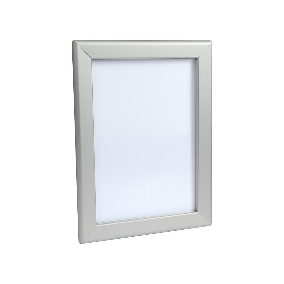 Väggram aluminiumprofil 32 mm snap in för A4, vit ram