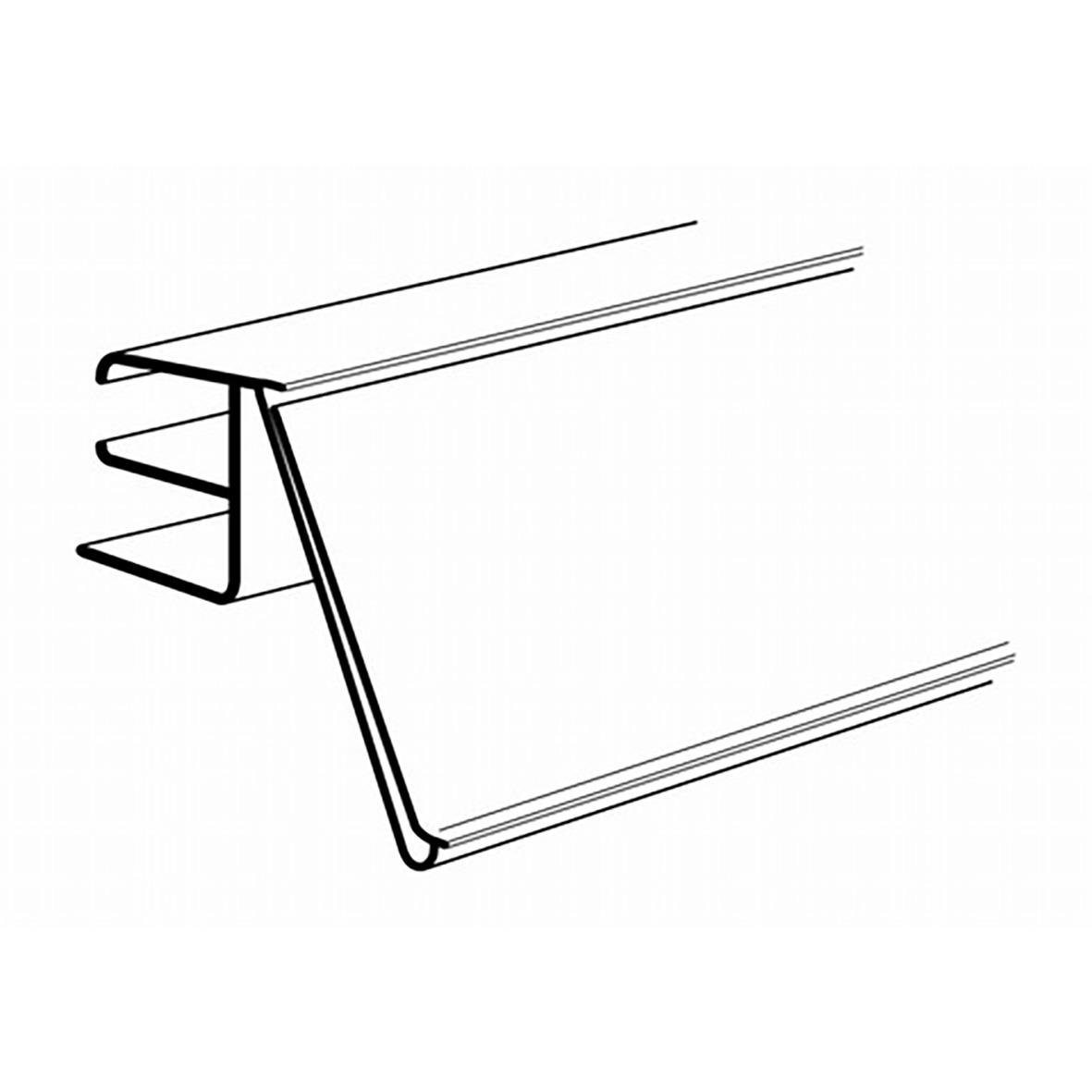 Hyllkantslist SHP Vinklad för 2-trådhylla transparent 39x885mm