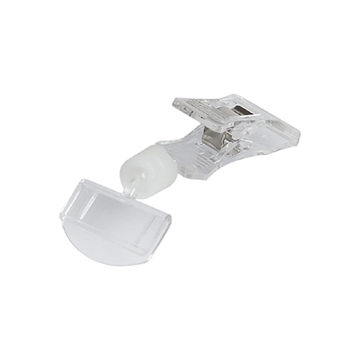 Liten transparent prisklämma med klämma och skyddande lock