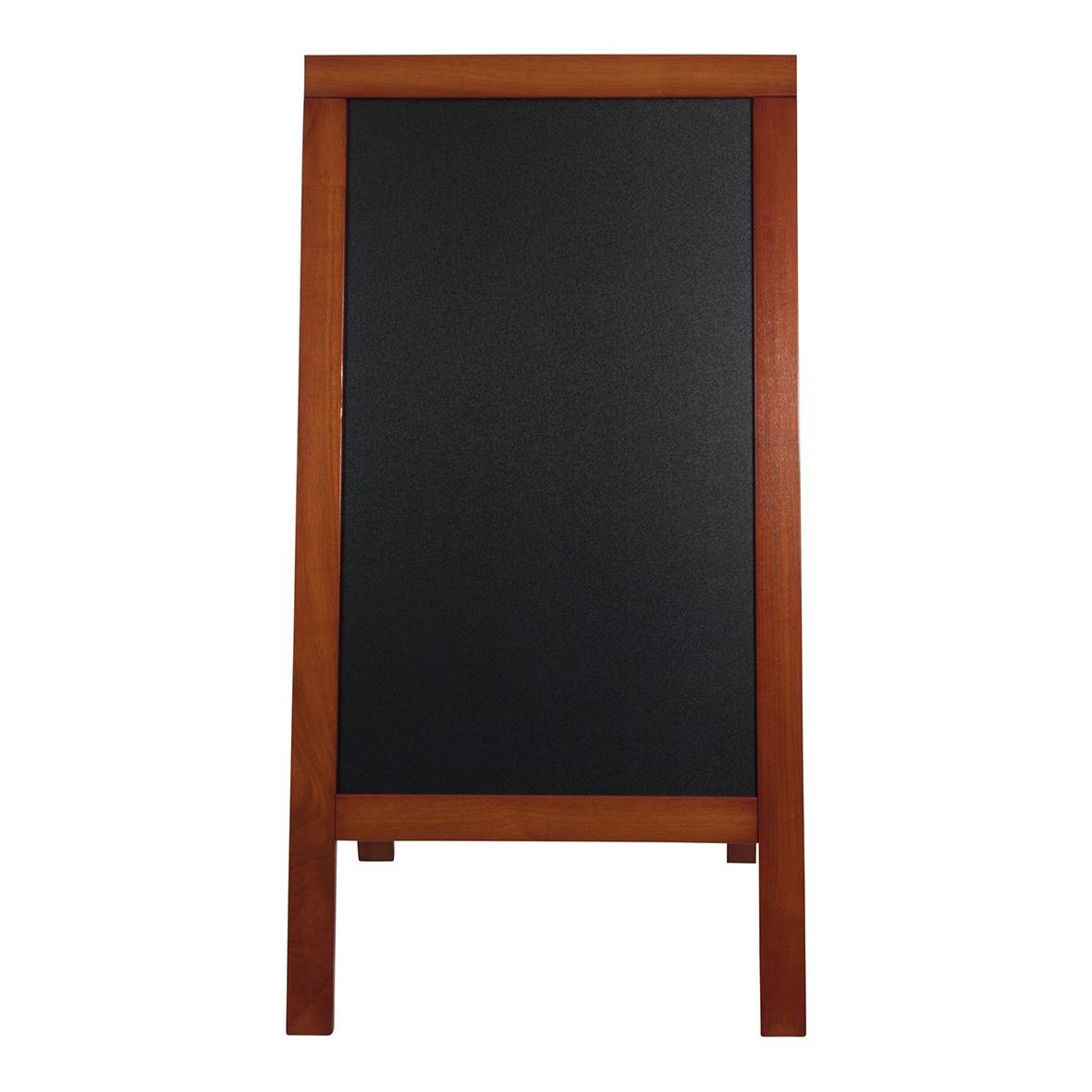 Gatuställ Securit Deluxe med mahognyram och svart skrivyta, 58x100cm