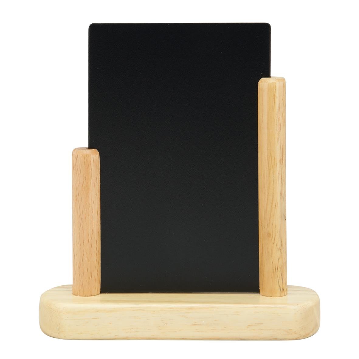 Svart griffeltavla med träram och bas för bord, A6 storlek för skrivning