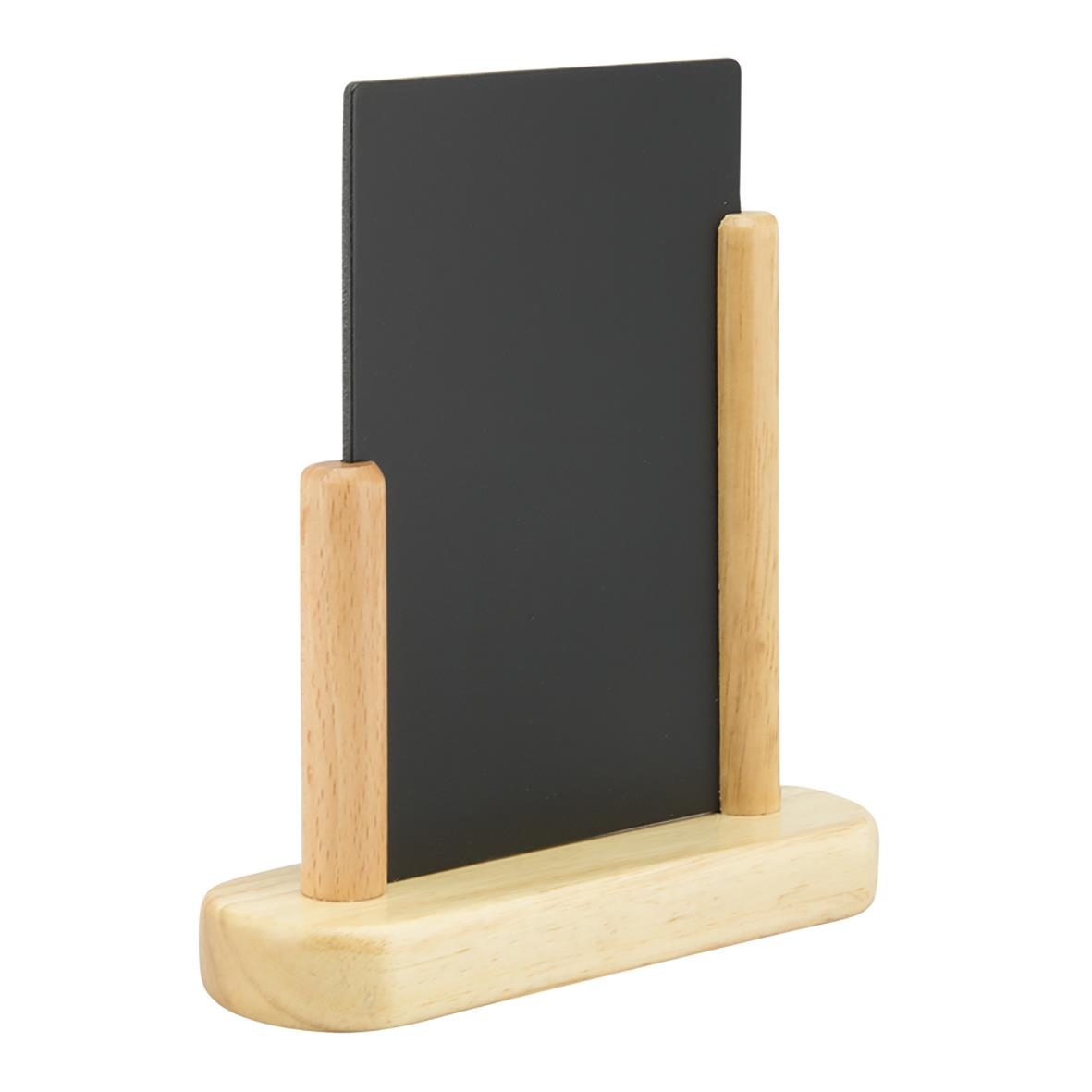 Svart griffeltavla med trästöd för bord, A6 storlek, elegant design