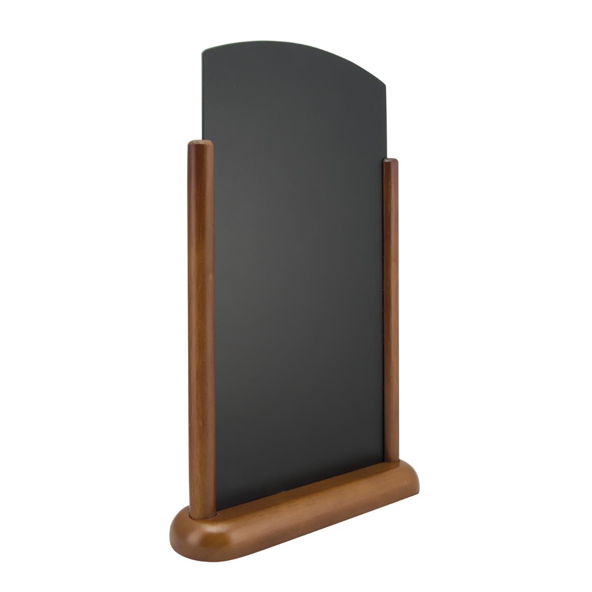 Griffelstavla Securit Elegant Top för bord, mörkbrun ram, A4 skrivyta