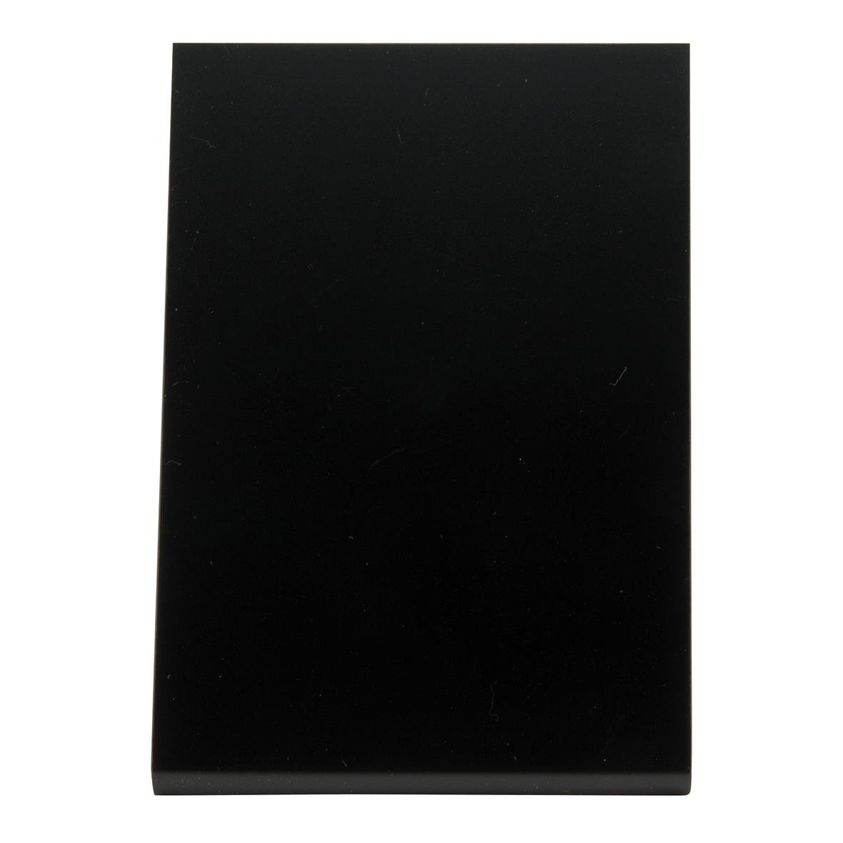 Svart akrylgriffeltavla i L-form, A6 storlek