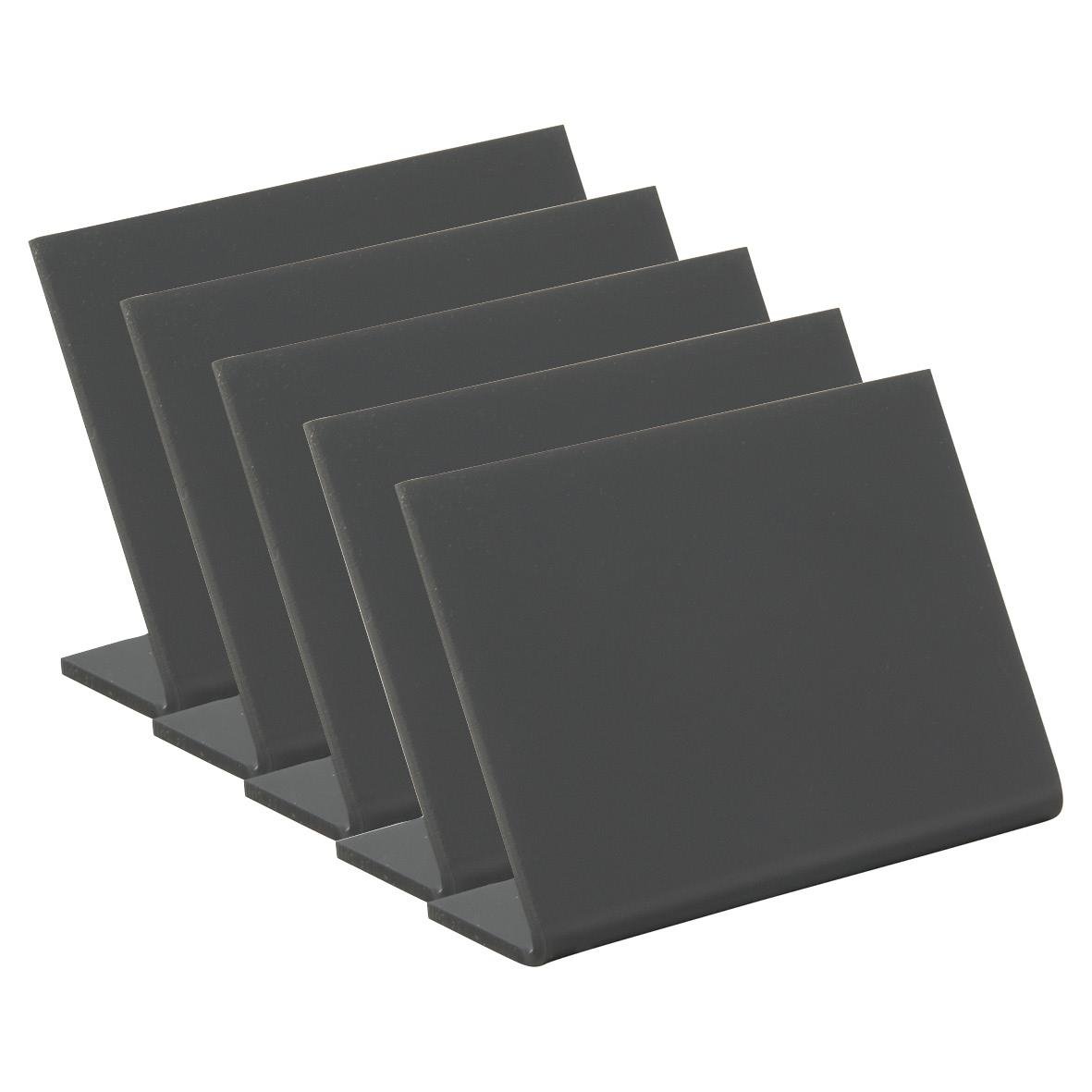 Svart griffeltavla i akryl med L-form för skrivning och anteckningar