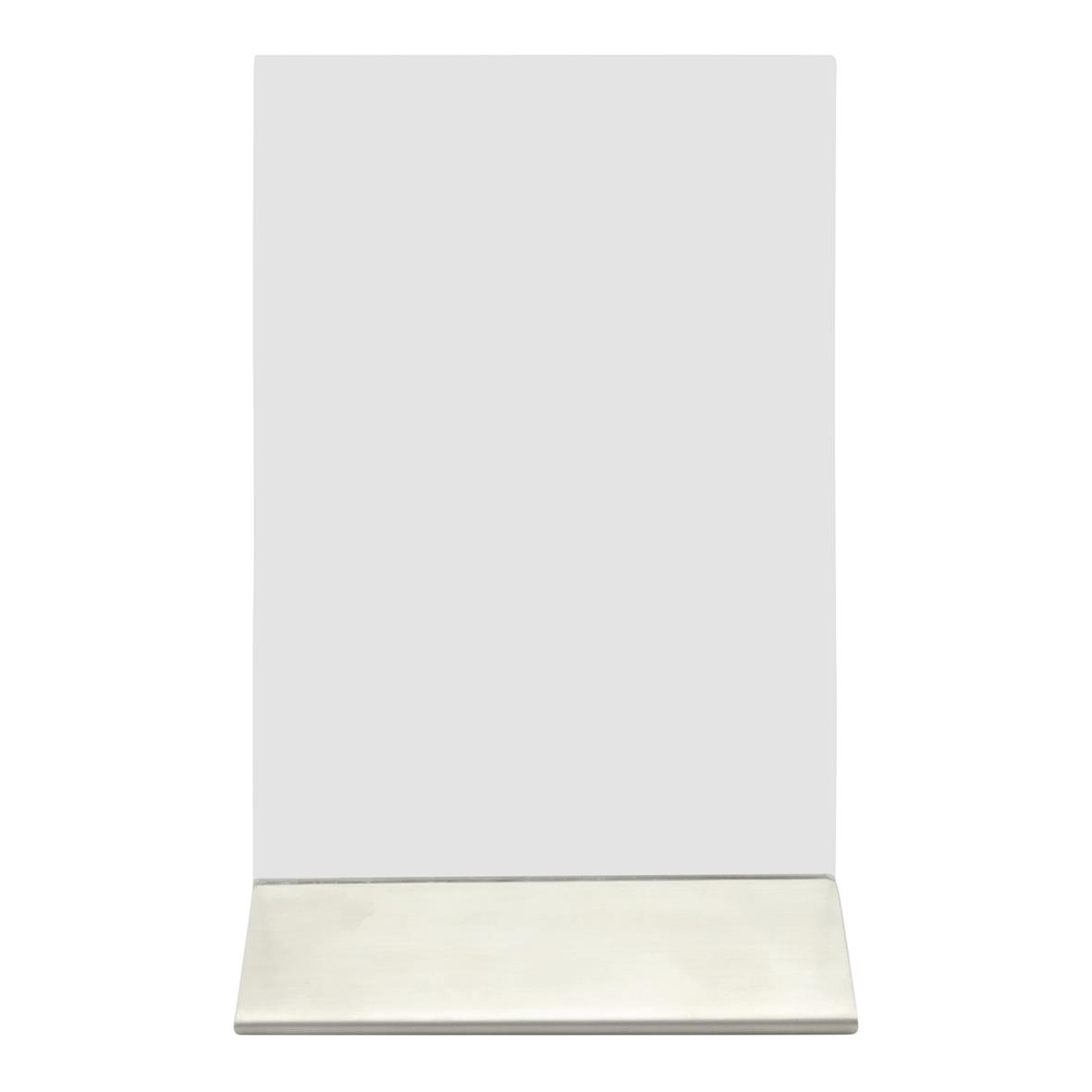 Informationsskärm med akrylskärm och rostfri stålbotten A6