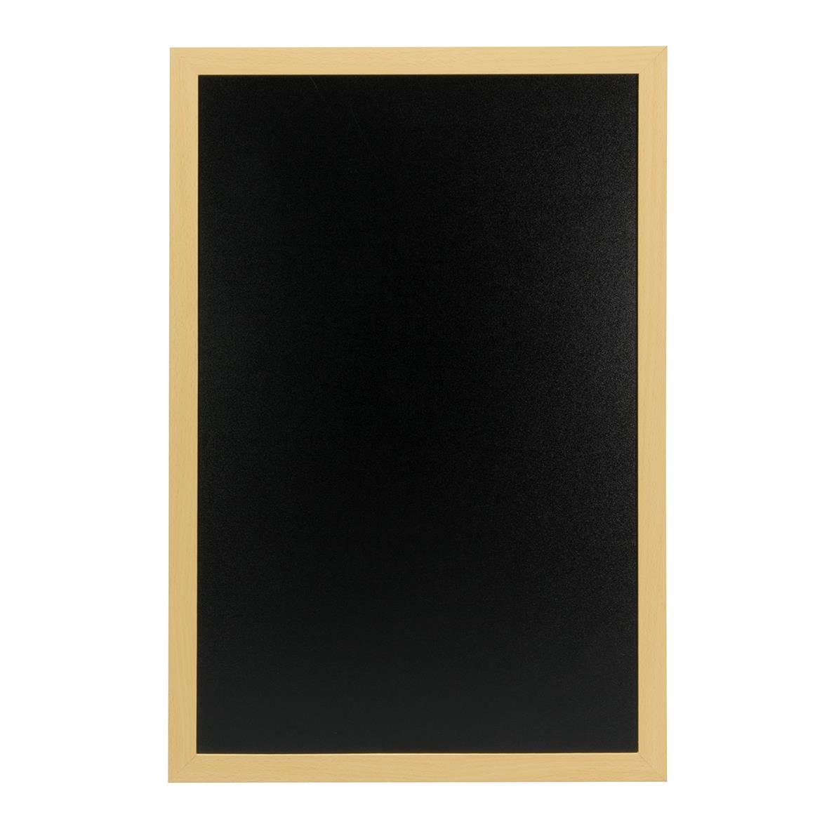 Griffeltavla Securit för vägg med träram i teak, 35x55cm, skrivyta
