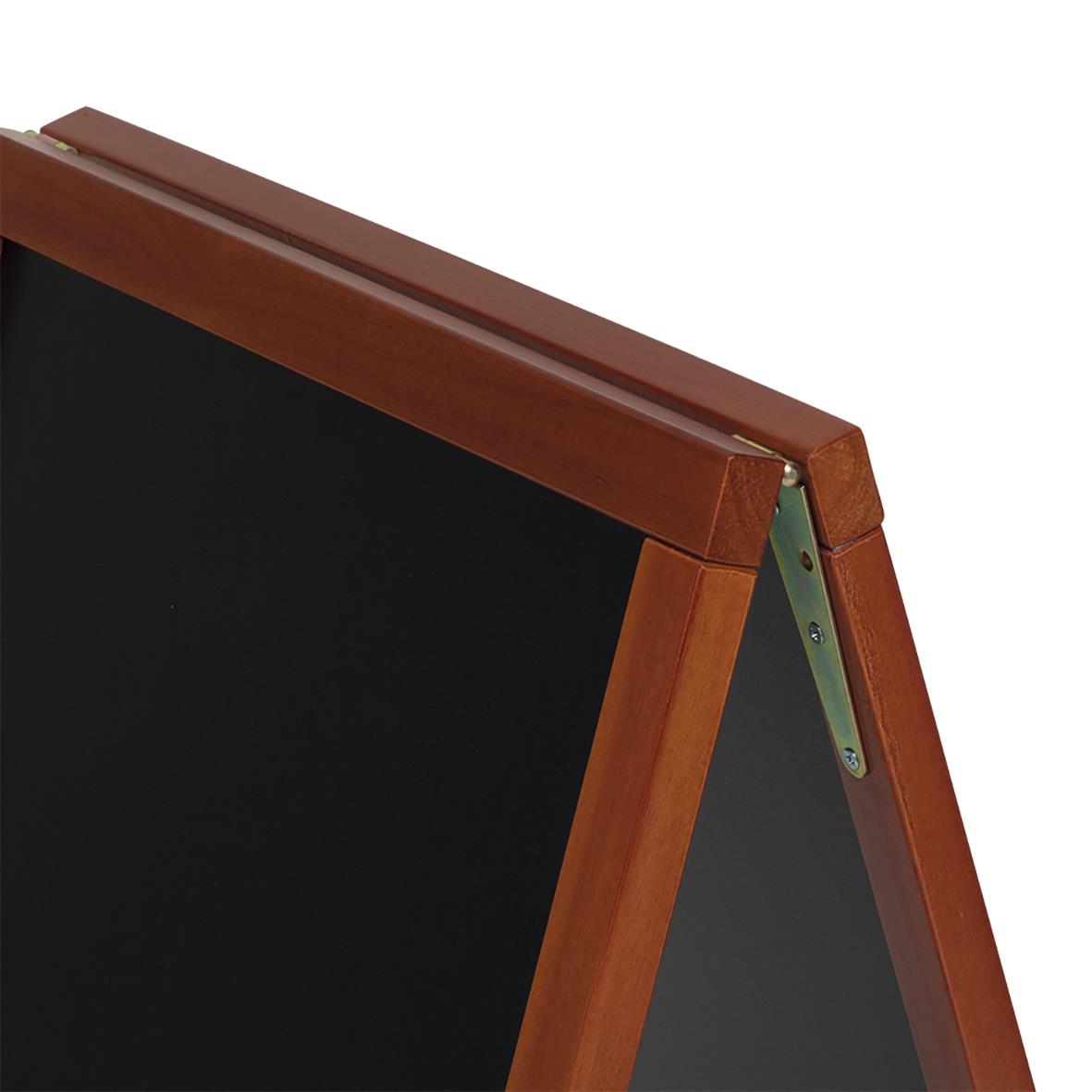 Gatuställ Securit Deluxe med mahognyram och svart skrivyta, 47x68cm, gummiträ