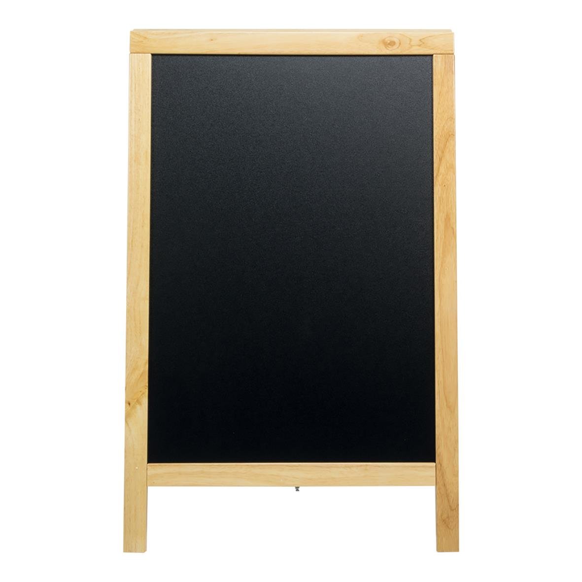 Gatuställ Securit Deluxe med svart griffeltavla och träram, 47x68cm, skrivyta