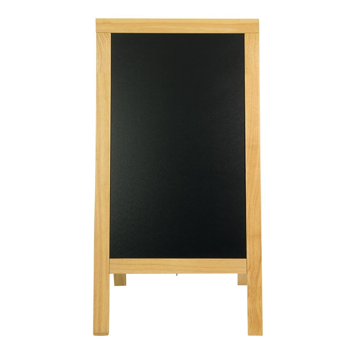 Gatuställ Securit Deluxe med svart skrivyta och träram, mått 58x100cm