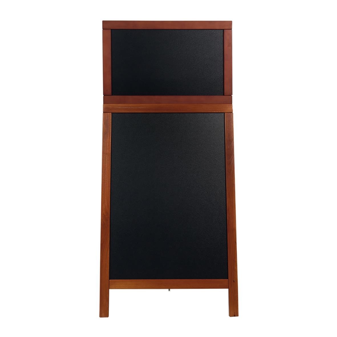 Gatuställ Securit Deluxe med gummiträ och mahogny, 47x95,5cm, skrivyta