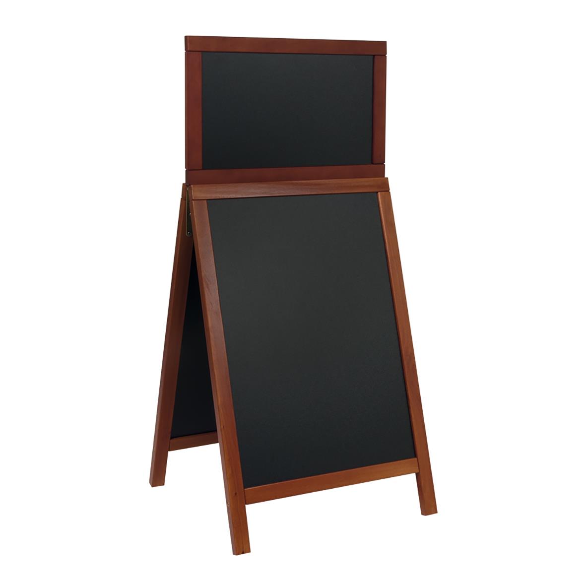 Gatuställ Securit Deluxe med gummiträ och mahogny, 47x95,5cm, skrivyta