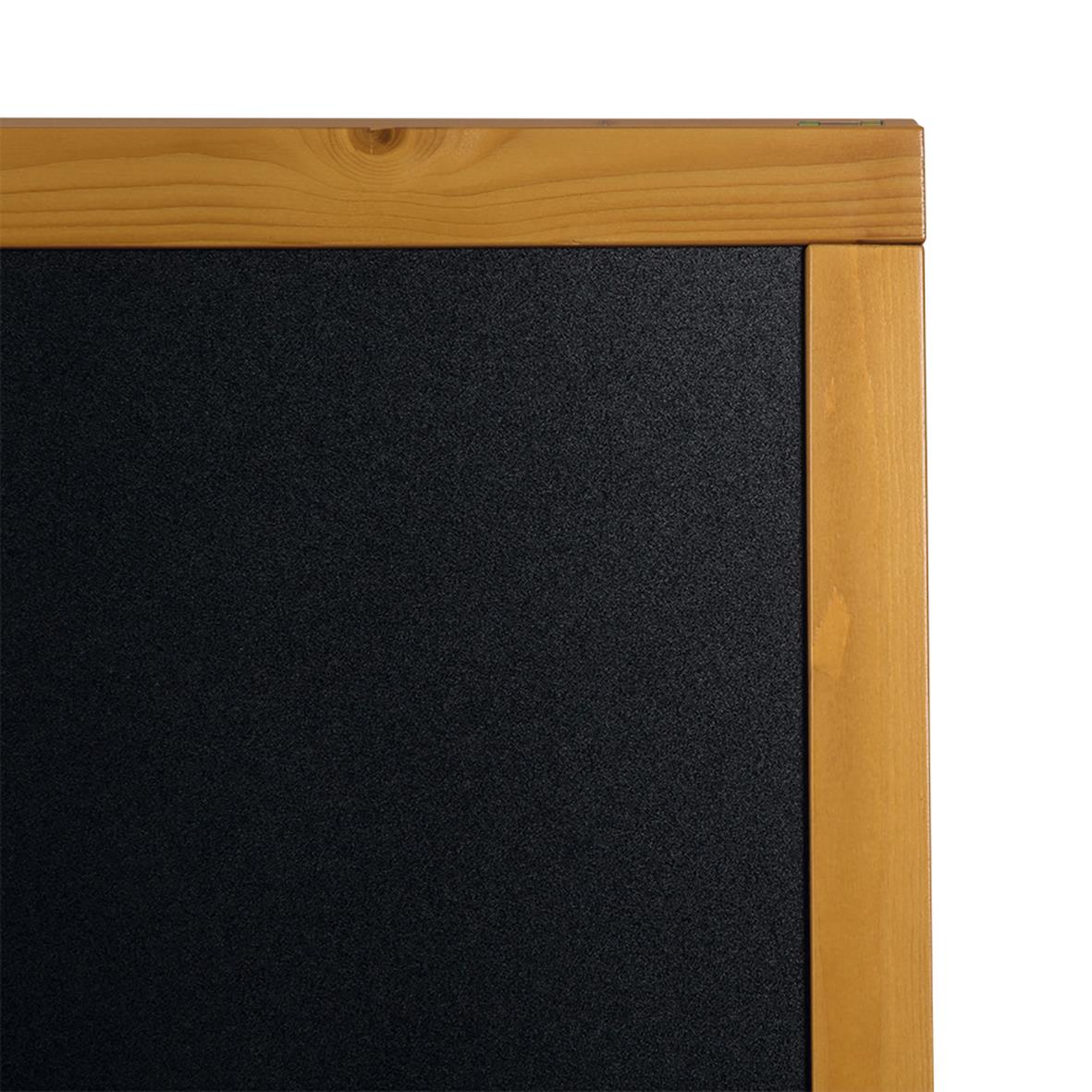 Gatuställ med teakram och svart skrivyta