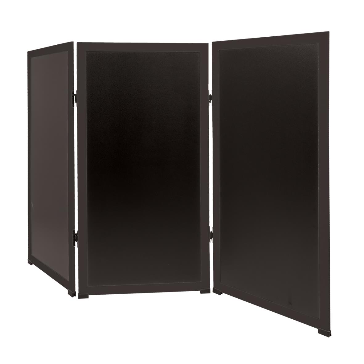 Svart multiboard Securit påbyggnadsbar med skrivyta, 52x106cm, tre delar