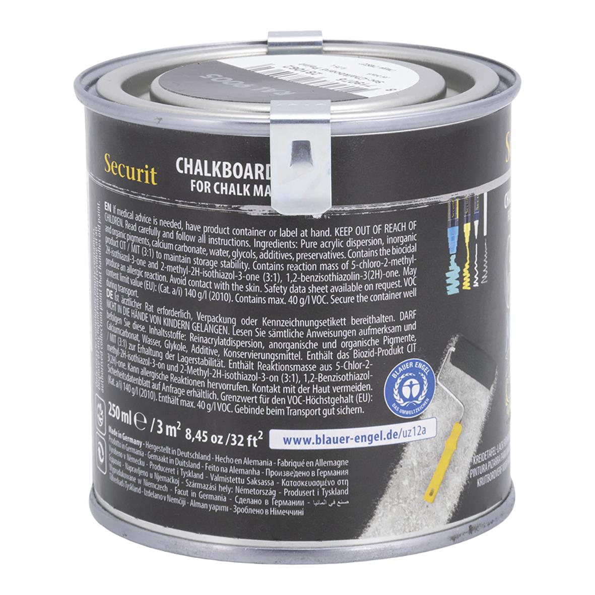 Svart griffelfärg i 250ml burk för kritor och whiteboards