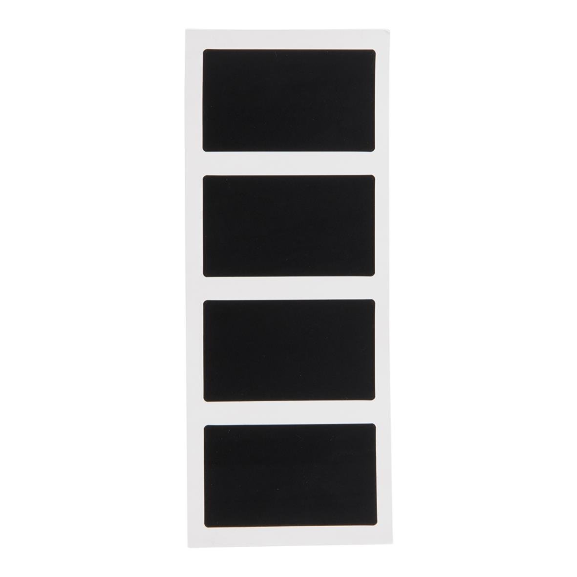 Svart griffelklistermärke Securit rektangulär 4,7x8cm med skrivyta