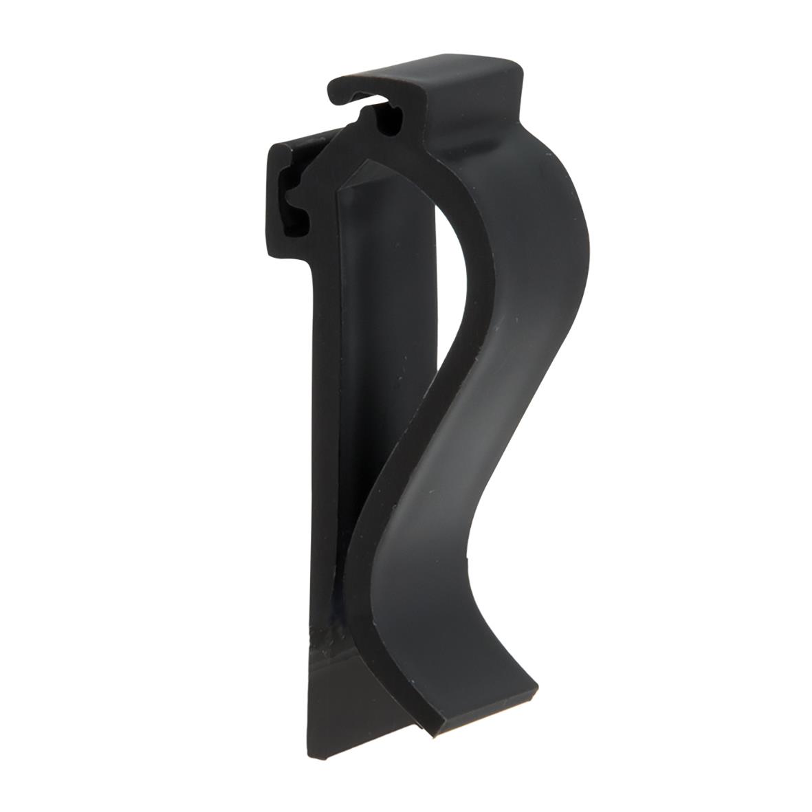 Svart skyltclips för griffelskyltar, säkerhetsclip för att fästa skyltar