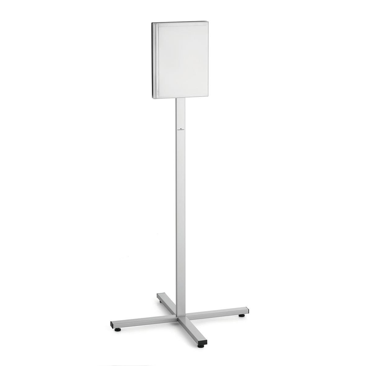 Golvskylt för utomhusbruk i antracitgrå med informationsskylt på stativ