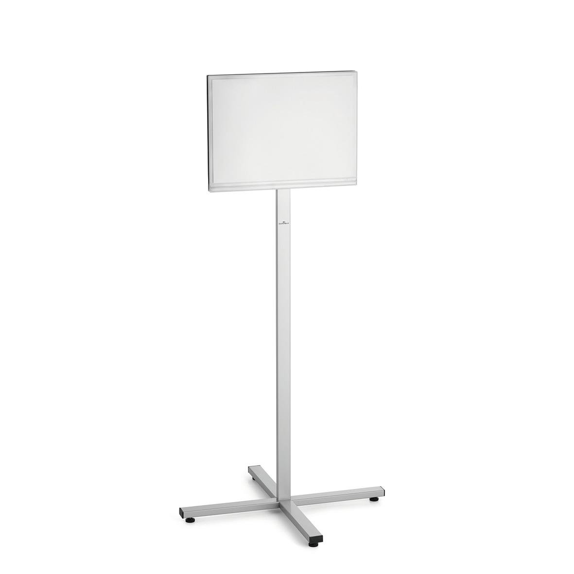 Golvskylt Durable INFO STAND utomhus A3 i antracitgrå med vit display