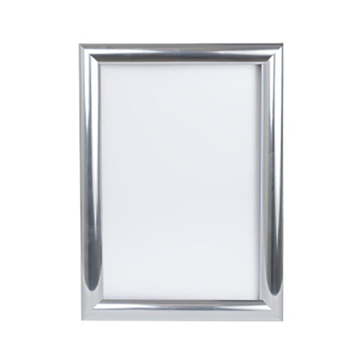 Polerad silver aluminiumram för A4 med 25mm bredd