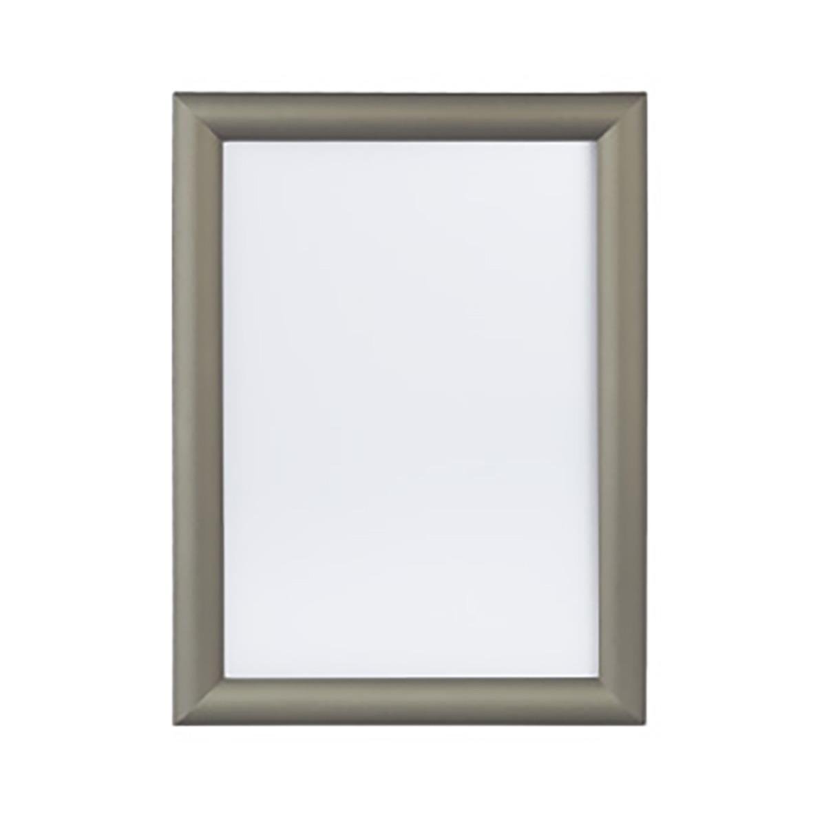 Snäppram aluminiumprofil i brons eloxerad silver för A4-format