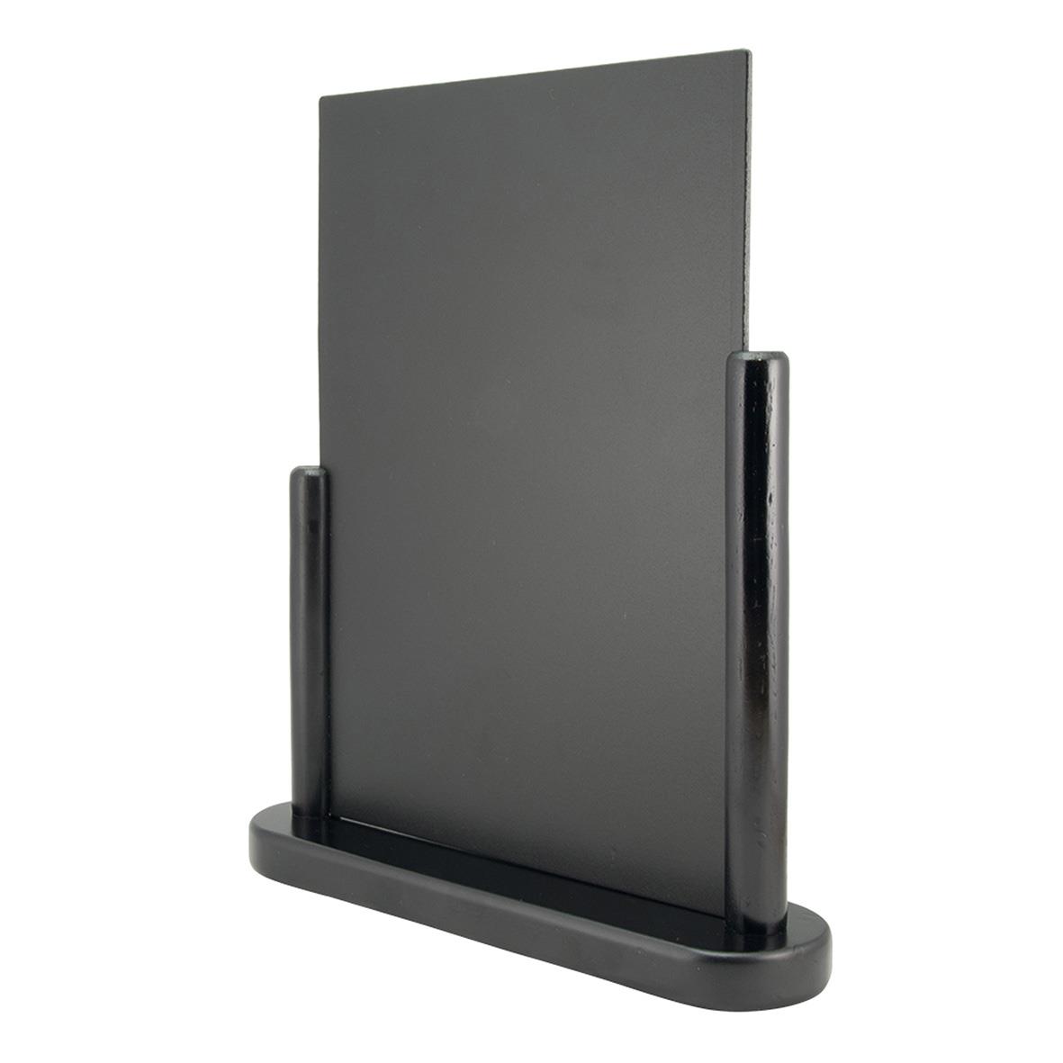 Svart skrivtavla med stöd och bas för att skriva på