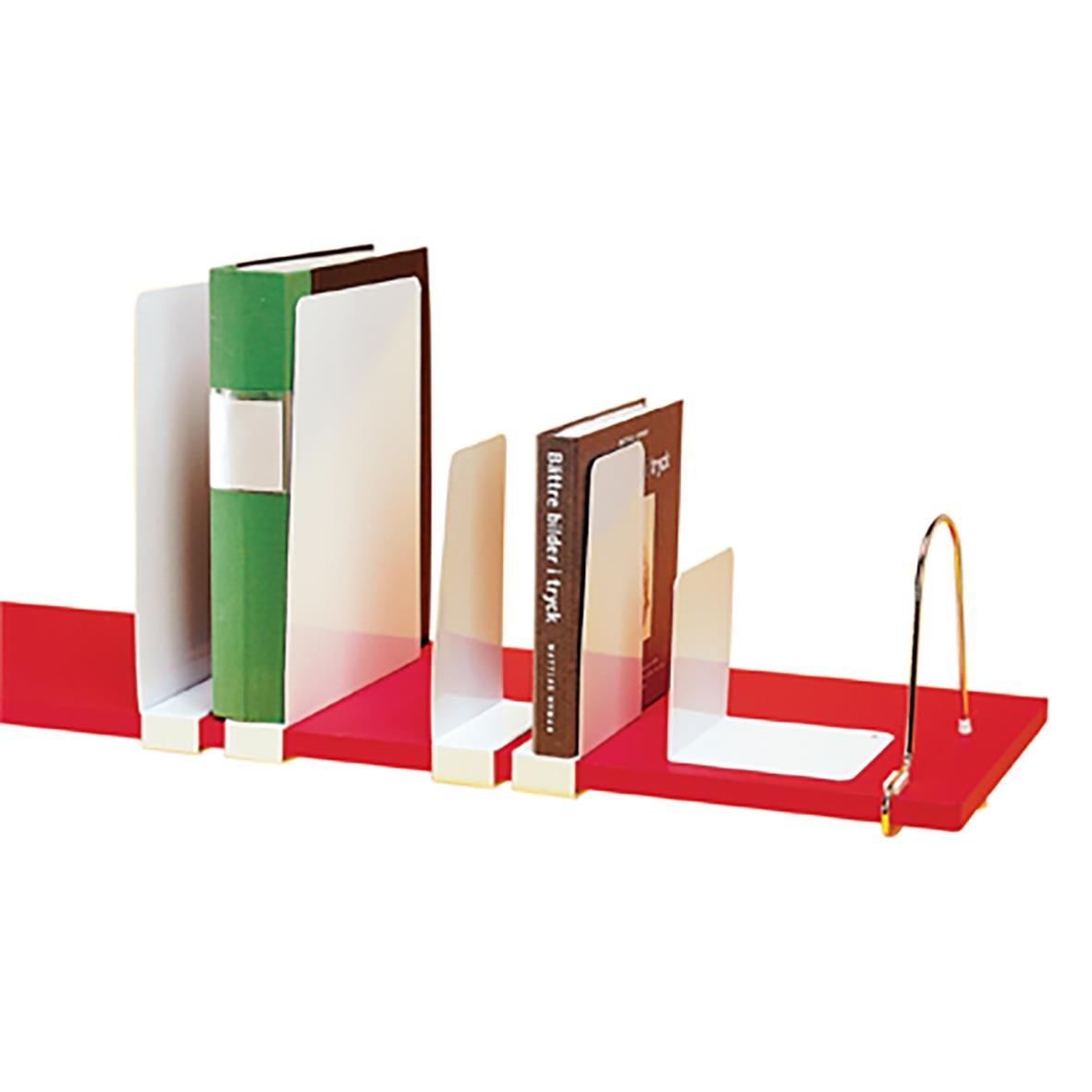 Bokstöd kläm vänster 20cm håller böcker på plats