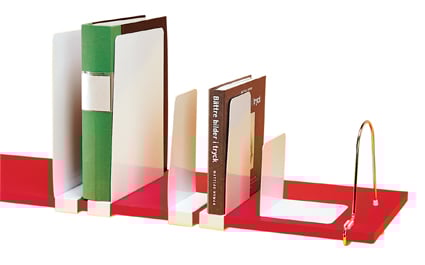 Bokstöd kläm vänster 20cm håller böcker på plats