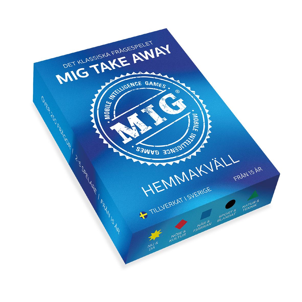 MIG TAKE AWAY hemkväll spel i blått spelkort