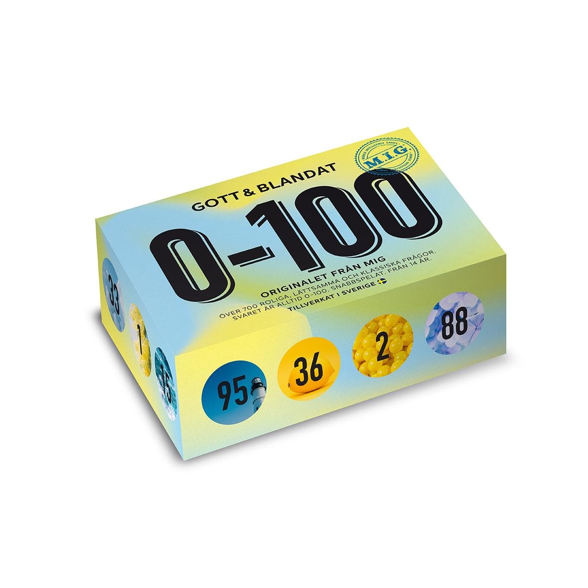 Spel MIG 0-100 Gott och Blandat med nummer och färgglada kulor