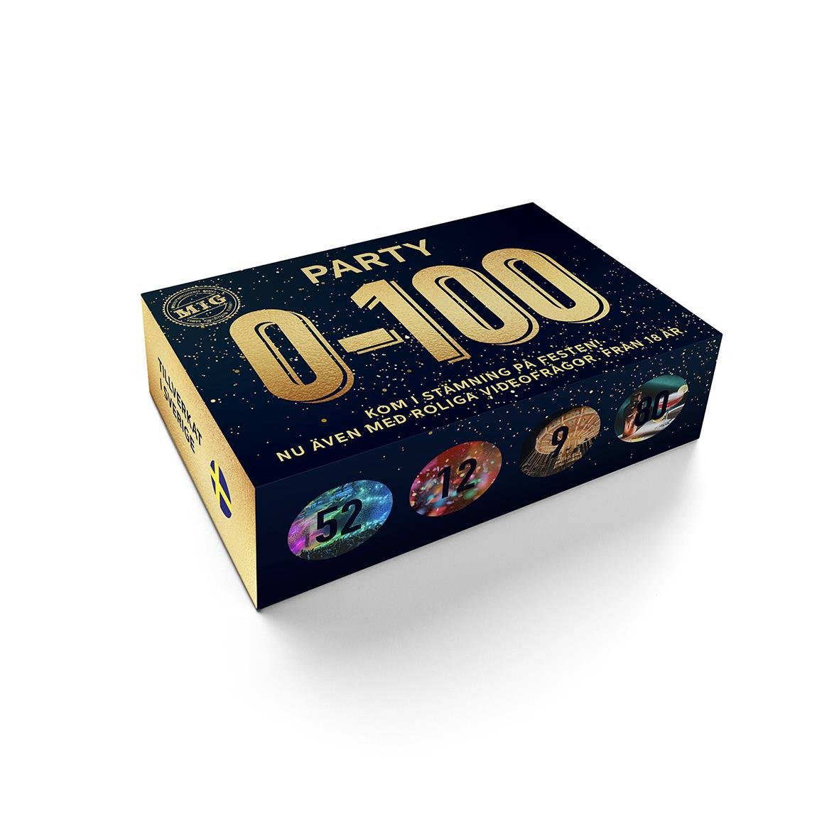 Partyspel med siffror 0-100 för sociala lekar och utmaningar
