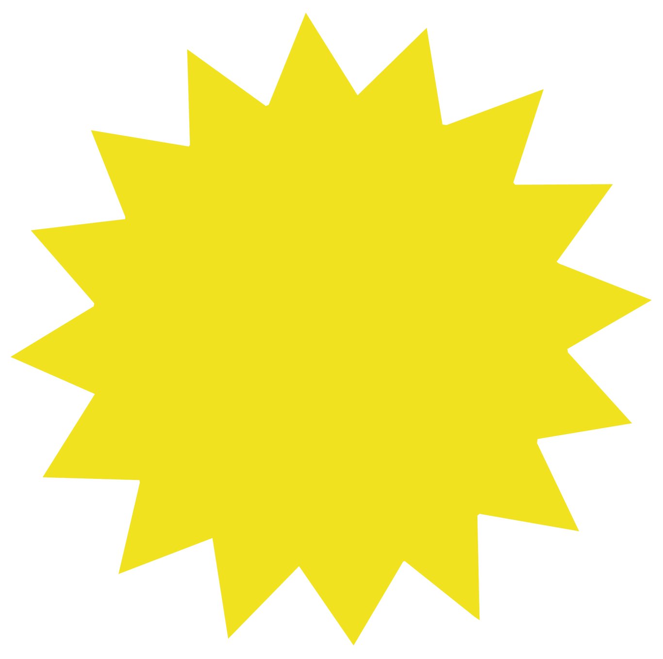 Skyltkartong Stjärna liten fluor gul Ø 18 cm 17060005_1