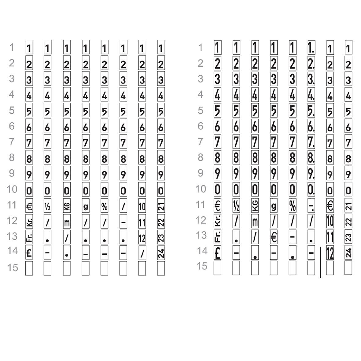 Prismärkare Meto Classic M 1626 med 2 rader (8+8) 26x16mm