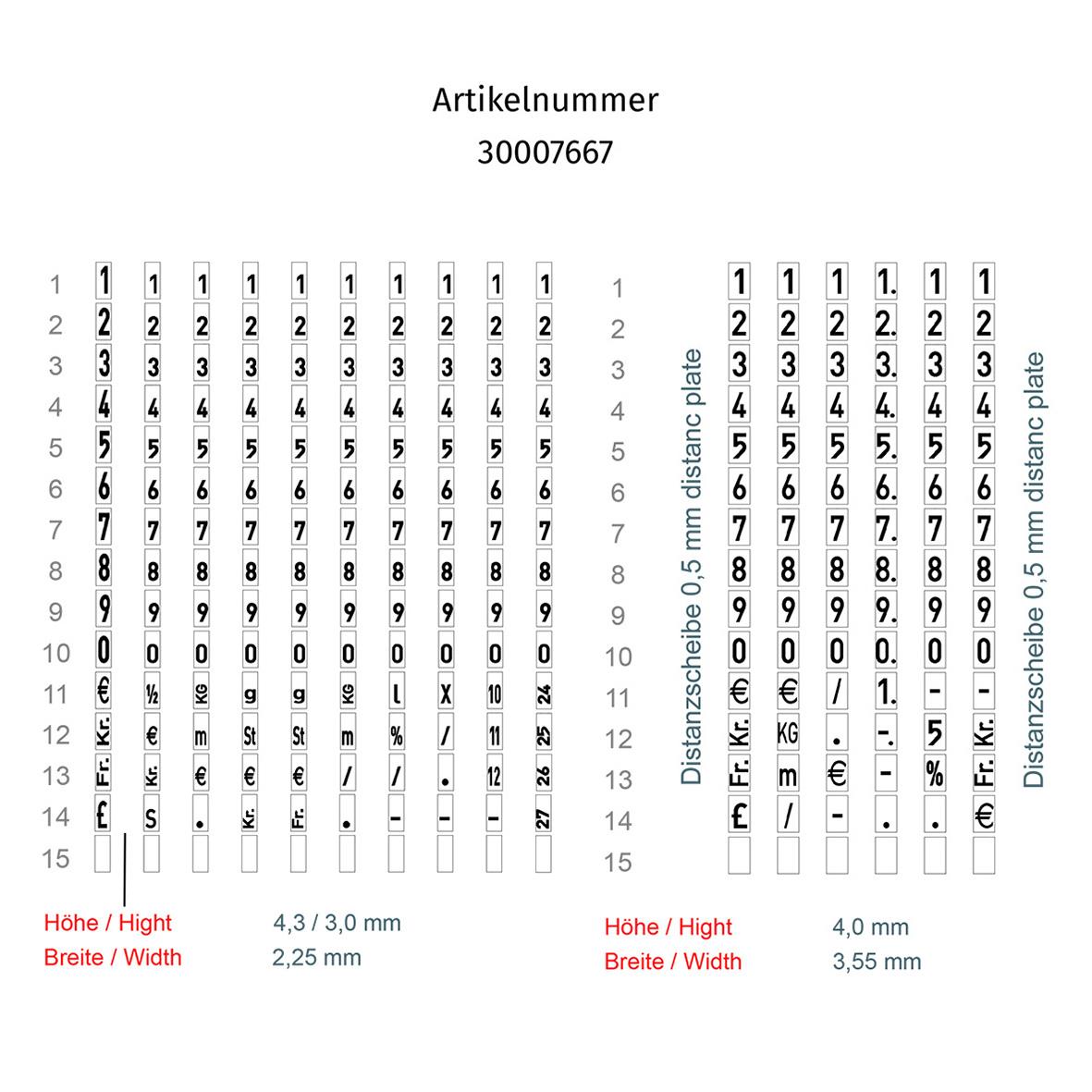 Prismärkare Meto Classic M 1626 med 2 rader och måtten 26x16mm