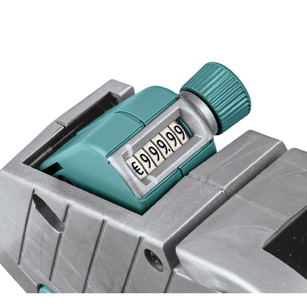 Prismärkare Meto Basic S 622 22x12mm med blått hjul och räknare