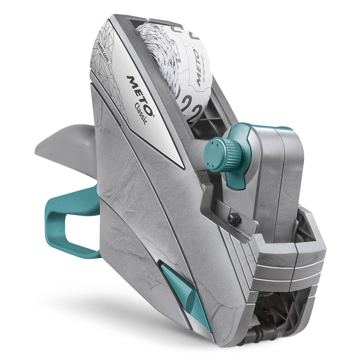 Prismärkare Meto Classis S 826/16 26x16mm med blå handtag och justerbar inställning