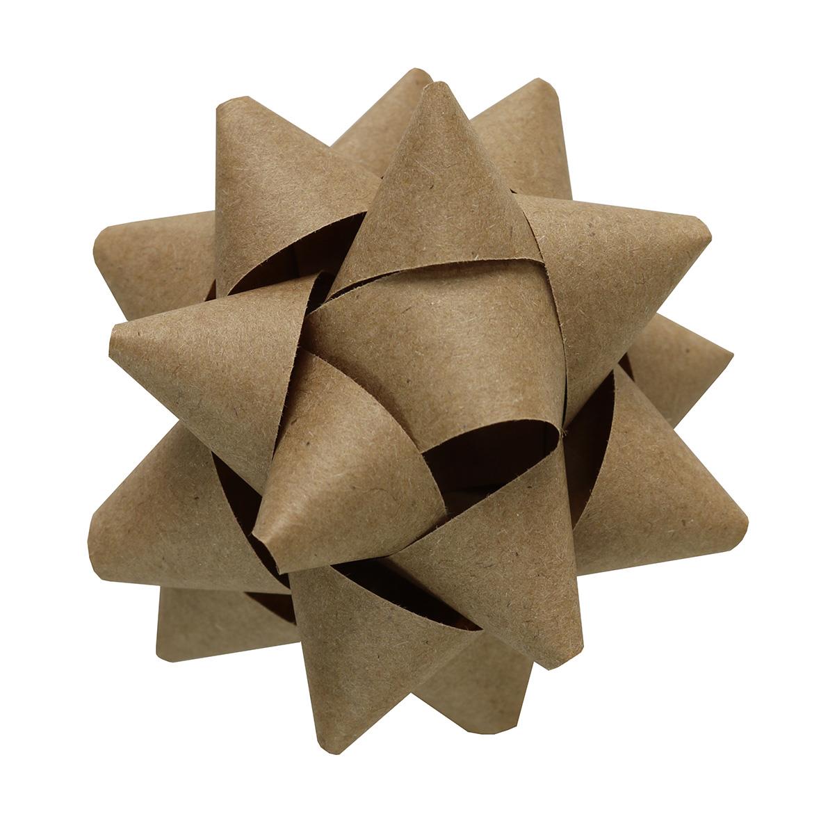 Brun rosett av kraftpapper med 70 mm diameter