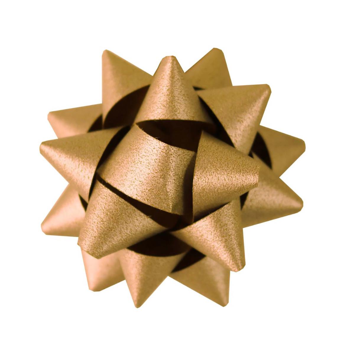 Guldrosett med 70mm diameter, festligt presentband eller dekoration