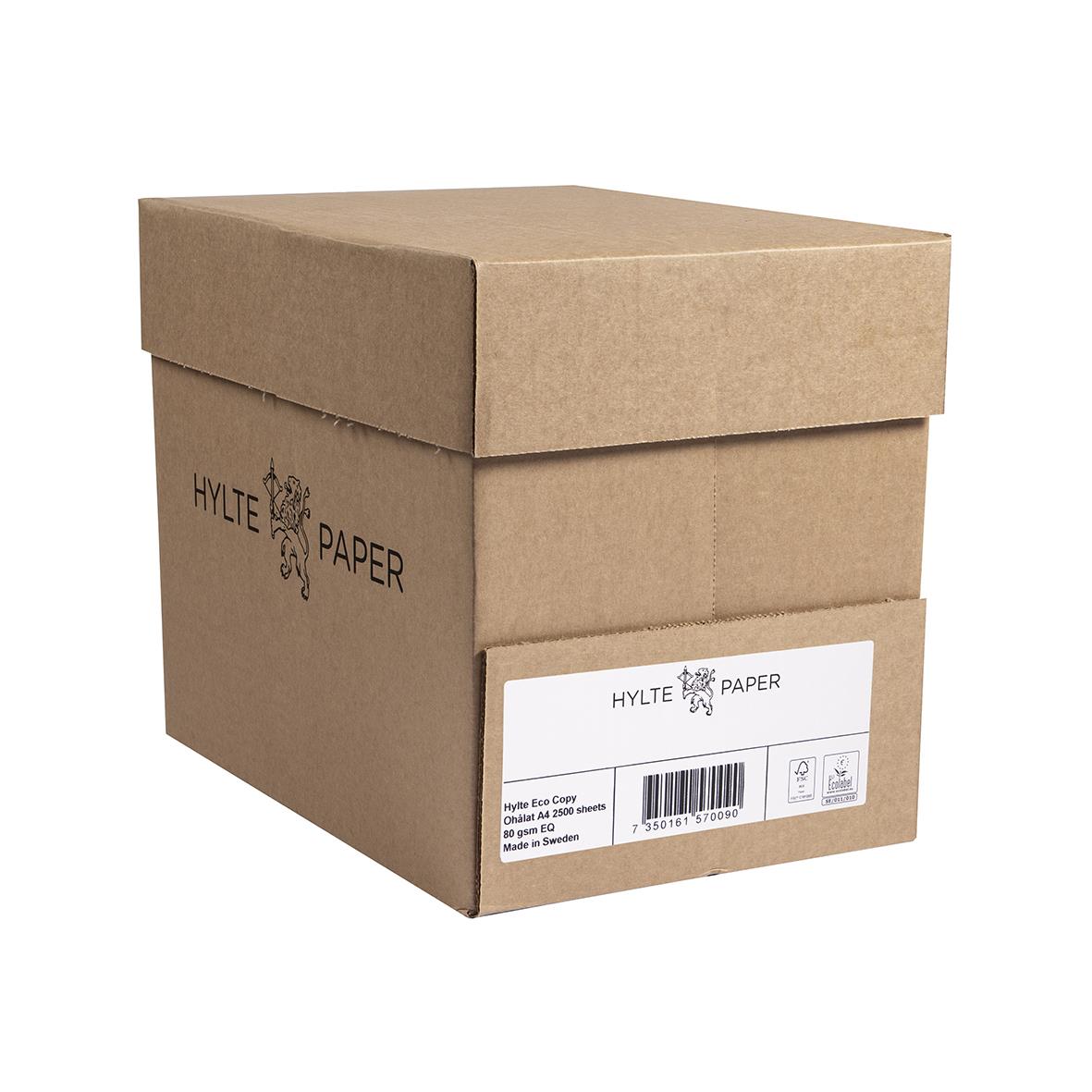 Kopieringspapper Hylte Eco Copy Ohålat A4 i en stor kartong