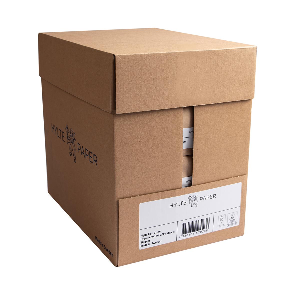 Kopieringspapper Hylte Eco Copy Ohålat A4 80g i kartong