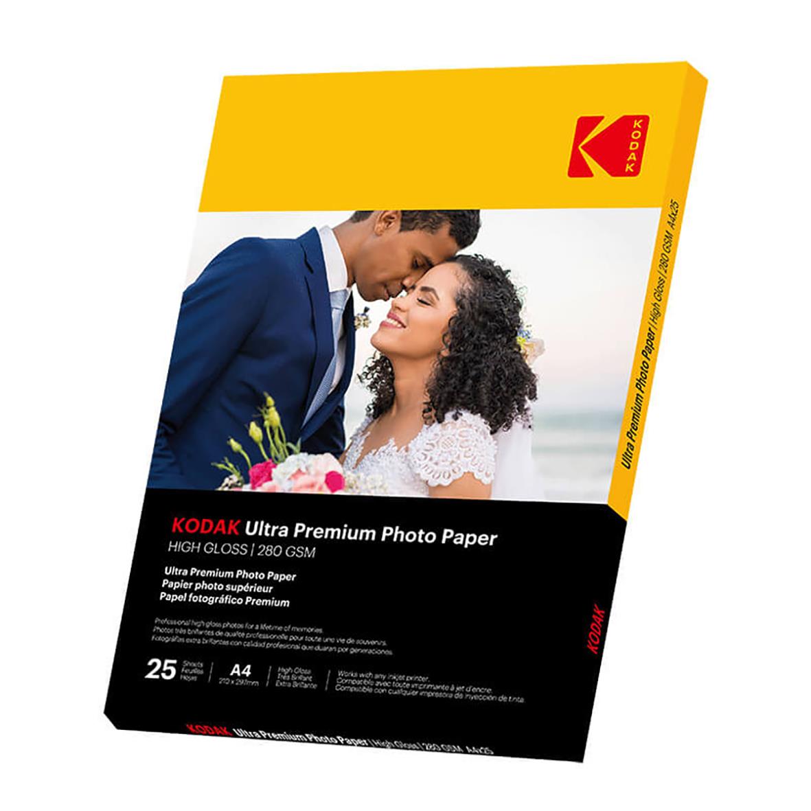 Fotopapper Kodak Bläck Blankt 280g A4/21x29,7cm med bild av ett brudpar
