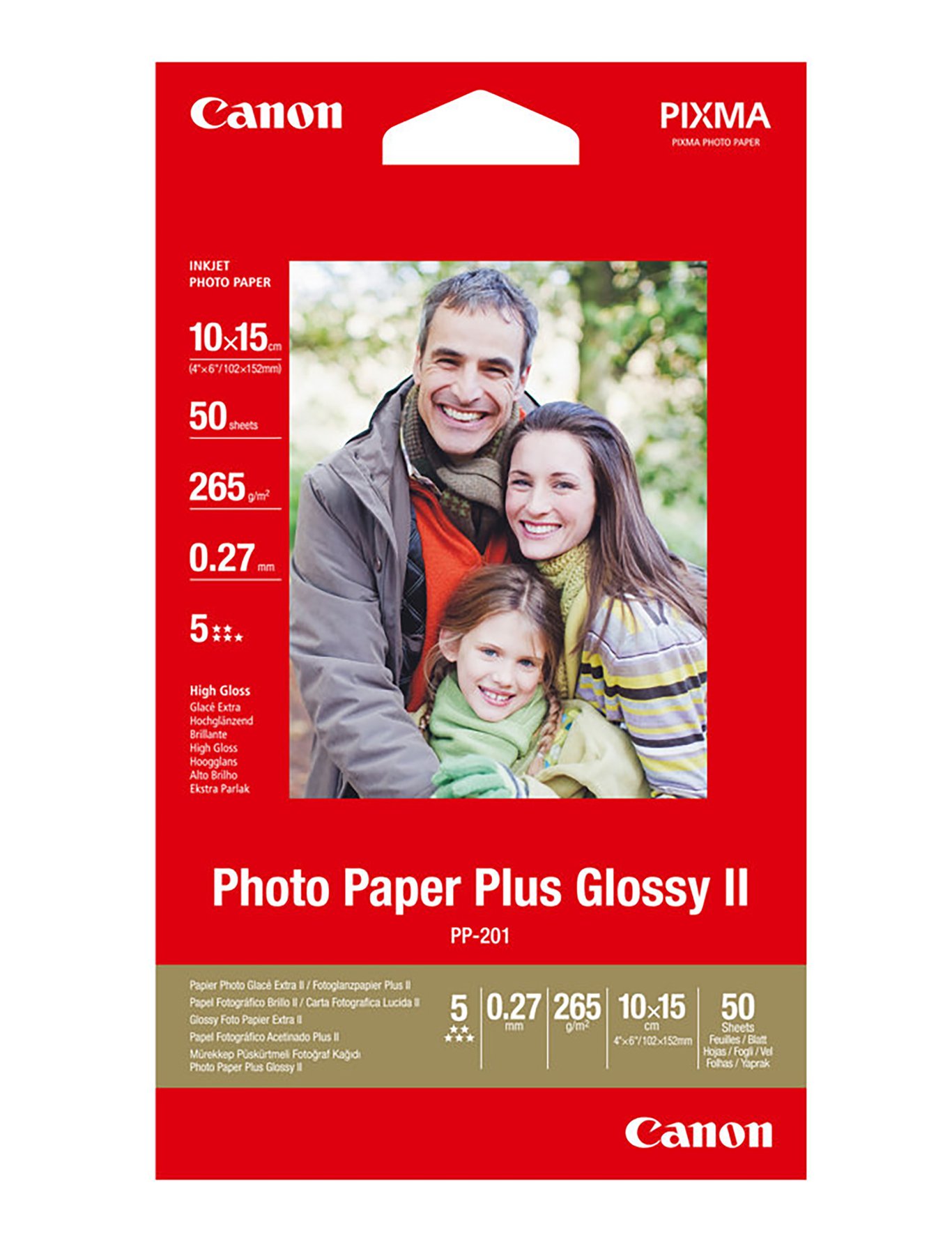Bläckstrålepapper Canon Foto Glossy PP-201