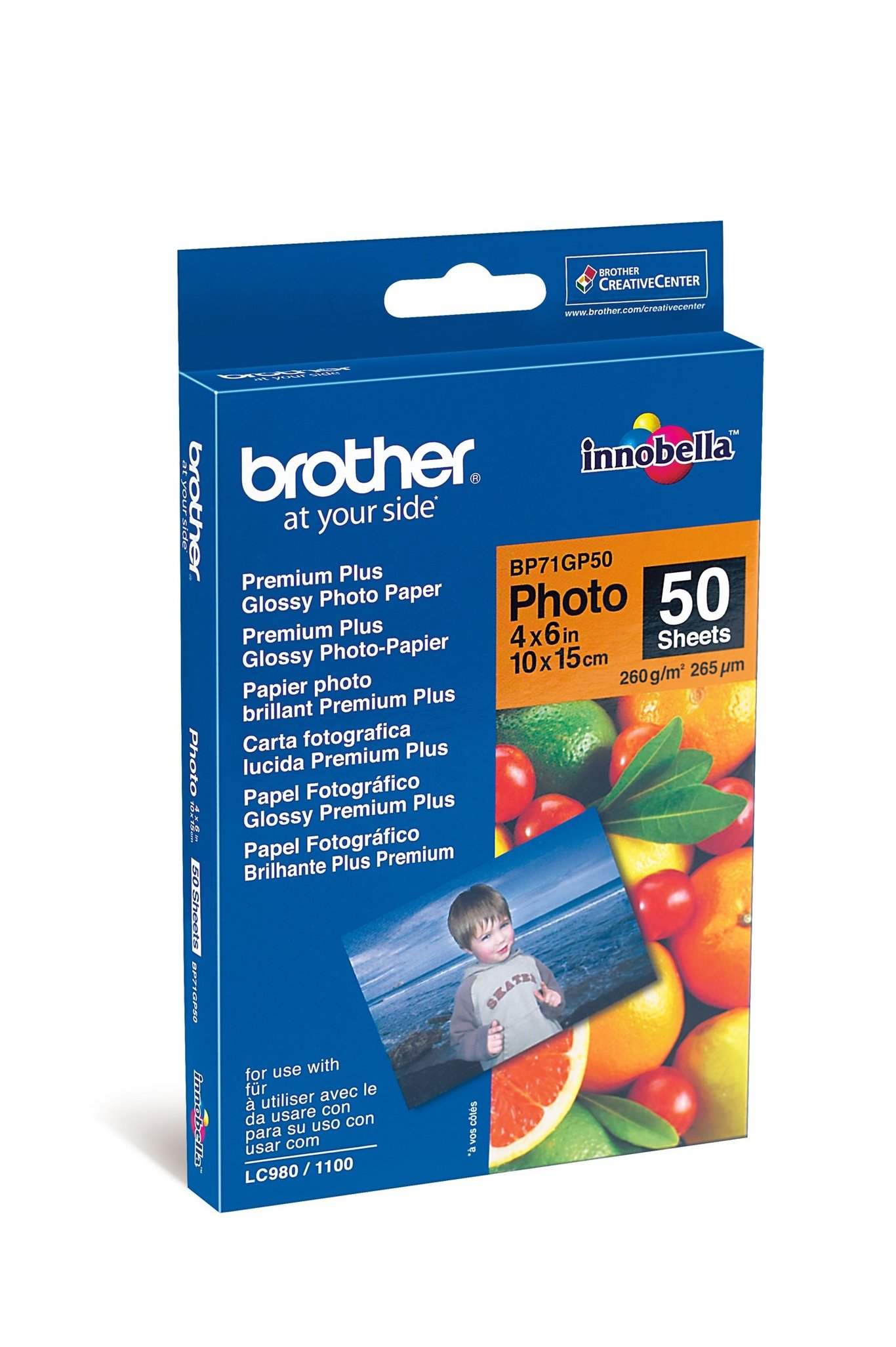 Bläckstrålepapper Brother Foto Glossy BP71GP5 10x15cm 260g 19020011_1