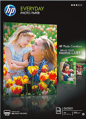 Fotopapper HP Bläck Blankt 200g A4 med bild på två kvinnor och blommor