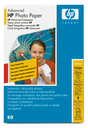 Bläckstrålepapper HP Foto Glossy Q8691A 10x15cm 250g