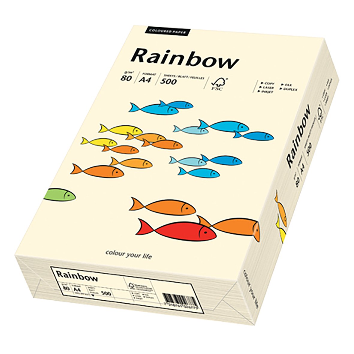 Färgat papper Rainbow A4 80g
